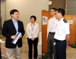 Photo shows the Secretary for Constitutional and Mainland Affairs, Mr Stephen Lam, visiting the dedicated polling station for the Kwai Tsing District Council Kwai Shing East Estate Constituency by-election this morning (September 6). This dedicated polling station has been set up at the Kwai Chung Police Station at Kwai Chung Road for electors in the Kwai Shing East Estate Constituency who are remanded or detained by law enforcement agencies (other than the Correctional Services Department).