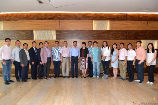 The Secretary for Constitutional and Mainland Affairs, Mr Patrick Nip, visited Tsuen Wan District today (July 28) and met with Tsuen Wan District Councillors to exchange views on the development and community issues in the district. Picture shows Mr Nip (ninth left) in a group photo with District Officer (Tsuen Wan), Miss Jenny Yip (ninth right), the Chairman of Tsuen Wan District Council, Mr Chung Wai-ping (eight left), and the Tsuen Wan District Councillors.