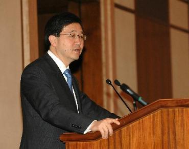 圖示政制及內地事務局局長林瑞麟今午（十月十六日）在宴請台灣「中國青年創業協會總會」時致辭。