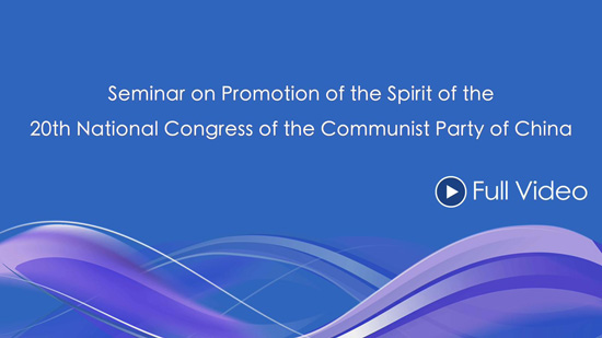 Seminar on promotion of spirit of 20th National Congress of CPC